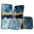 Foiled Marble Agate // Full-Body Skin Decal Wrap Cover for Apple iPhone 15, 14, 13, Pro, Pro Max, Mini, XR, XS, SE (All Models)