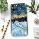 Foiled Marble Agate // Full-Body Skin Decal Wrap Cover for Apple iPhone 15, 14, 13, Pro, Pro Max, Mini, XR, XS, SE (All Models)