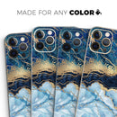 Foiled Marble Agate // Full-Body Skin Decal Wrap Cover for Apple iPhone 15, 14, 13, Pro, Pro Max, Mini, XR, XS, SE (All Models)