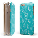 Follow Your Heart Feathers iPhone 6/6s or 6/6s Plus 2-Piece Hybrid INK-Fuzed Case