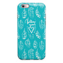 Follow Your Heart Feathers iPhone 6/6s or 6/6s Plus 2-Piece Hybrid INK-Fuzed Case