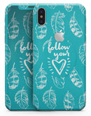 Follow Your Heart Feathers - iPhone X Skin-Kit