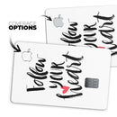 Follow Your Heart V2 - Premium Protective Decal Skin-Kit for the Apple Credit Card