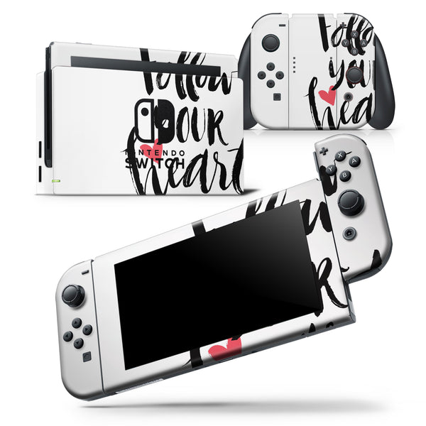 Follow Your Heart V2 - Skin Wrap Decal for Nintendo Switch Lite Console & Dock - 3DS XL - 2DS - Pro - DSi - Wii - Joy-Con Gaming Controller