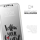 Follow Your Heart V2  - Protective Skin Wrap & Decal – Compatible with iPhone SE to iPhone 17 Pro Max (All Models)