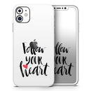 Follow Your Heart V2  - Protective Skin Wrap & Decal – Compatible with iPhone SE to iPhone 17 Pro Max (All Models)