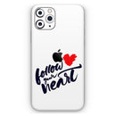 Follow Your Heart V3  - Protective Skin Wrap & Decal – Compatible with iPhone SE to iPhone 17 Pro Max (All Models)