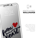 Follow Your Heart V3  - Protective Skin Wrap & Decal – Compatible with iPhone SE to iPhone 17 Pro Max (All Models)