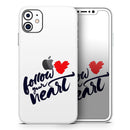 Follow Your Heart V3  - Protective Skin Wrap & Decal – Compatible with iPhone SE to iPhone 17 Pro Max (All Models)