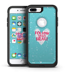 Follow your Heart Brushed - iPhone 7 or 7 Plus Commuter Case Skin Kit