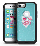 Follow your Heart Brushed - iPhone 7 or 7 Plus Commuter Case Skin Kit