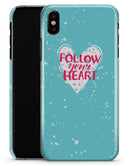 Follow your Heart Brushed - iPhone X Clipit Case
