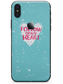 Follow your Heart Brushed - iPhone X Skin-Kit