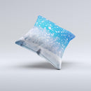 Frozen Snowfall Pond ink-Fuzed Decorative Throw Pillow