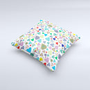 Fun-Colored Pattern Hearts Ink-Fuzed Decorative Throw Pillow