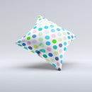 Fun Colored Vector Polka Dots Ink-Fuzed Decorative Throw Pillow