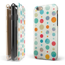 Fun Polka Pattern iPhone 6/6s or 6/6s Plus 2-Piece Hybrid INK-Fuzed Case