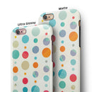 Fun Polka Pattern iPhone 6/6s or 6/6s Plus 2-Piece Hybrid INK-Fuzed Case