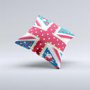 Fun Styled Vector London England Flag Ink-Fuzed Decorative Throw Pillow