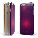 Fuscia Geometric Triangles iPhone 6/6s or 6/6s Plus 2-Piece Hybrid INK-Fuzed Case