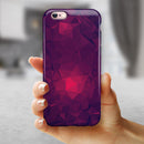 Fuscia Geometric Triangles iPhone 6/6s or 6/6s Plus 2-Piece Hybrid INK-Fuzed Case