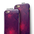 Fuscia Geometric Triangles iPhone 6/6s or 6/6s Plus 2-Piece Hybrid INK-Fuzed Case