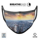 Fusion NYC Skylight - Made in USA Mouth Cover Unisex Anti-Dust Cotton Blend Reusable & Washable Face Mask with Adjustable Sizing for Adult or Child