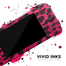 Fuzzy Real Pink Leopard Print // Skin Decal Wrap Kit for Nintendo Switch Console & Dock, Joy-Cons, Pro Controller, Lite, 3DS XL, 2DS XL, DSi, or Wii - Vinyl Skin Wrap for Nintendo Switch 2, OLED, Lite, Pro Controller, Wii & Classic Handhelds