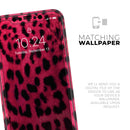 Fuzzy Real Pink Leopard Print  - Protective Skin Wrap & Decal – Compatible with iPhone SE to iPhone 17 Pro Max (All Models)