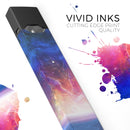 Galaxy Explosion over Calm Sea Shore - Premium Decal Protective Skin-Wrap Sticker compatible with the Juul Labs vaping device