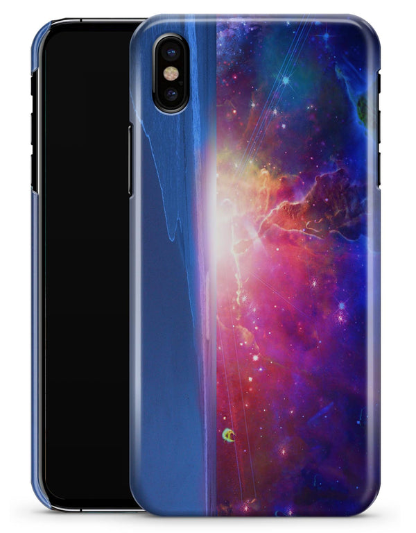 Galaxy Explosion over Calm Sea Shore - iPhone X Clipit Case