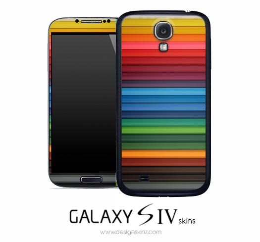 Horizontal Colorful Stripped Skin for the Galaxy S4