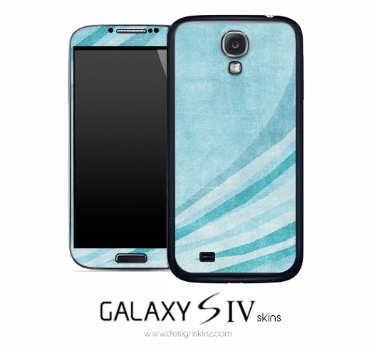 Wavy Blue Skin for the Galaxy S4
