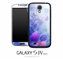 Blue & Purple Flower Skin for the Galaxy S4