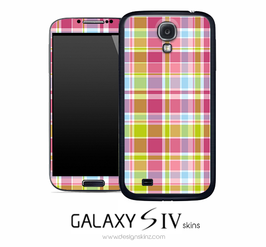 Bright Plaid Skin for the Galaxy S4