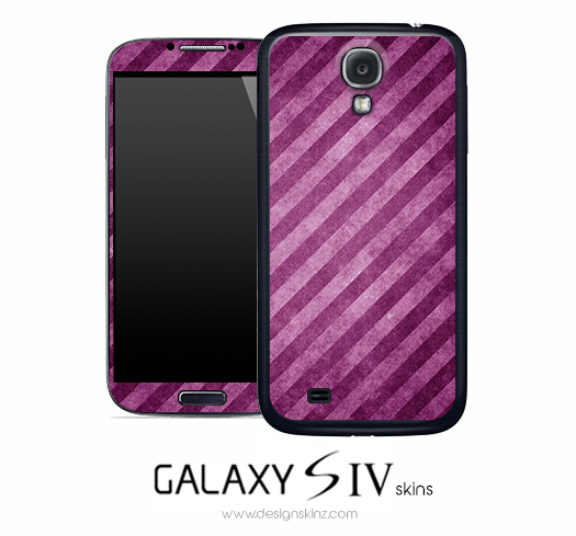 Slanted Purple Stripe Skin for the Galaxy S4