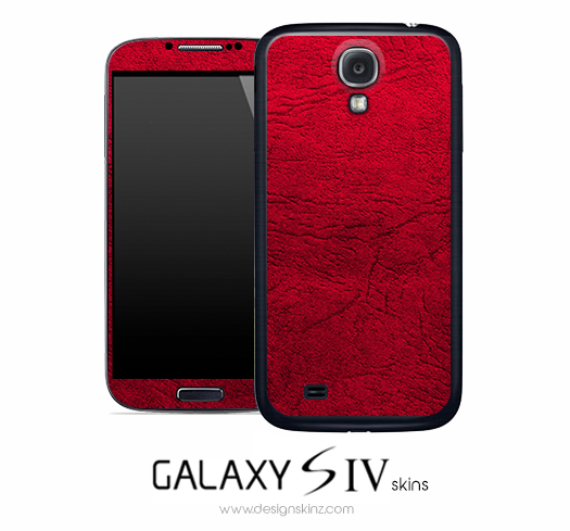 Red Leather Skin for the Galaxy S4