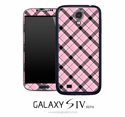 Pink Plaid Skin for the Galaxy S4