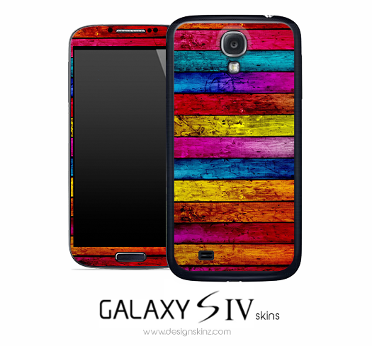 Neon Stained Wood Skin for the Galaxy S4