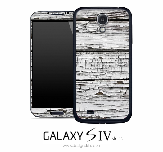 White Wood Chip Skin for the Galaxy S4