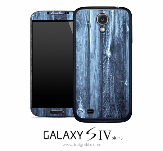Blue Stain Wood Skin for the Galaxy S4