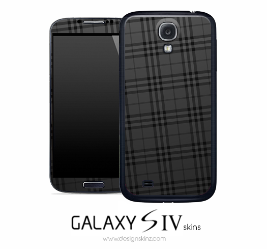 Dark Plaid Skin for the Galaxy S4