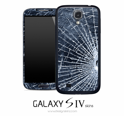 Cracked Glass Skin for the Galaxy S4
