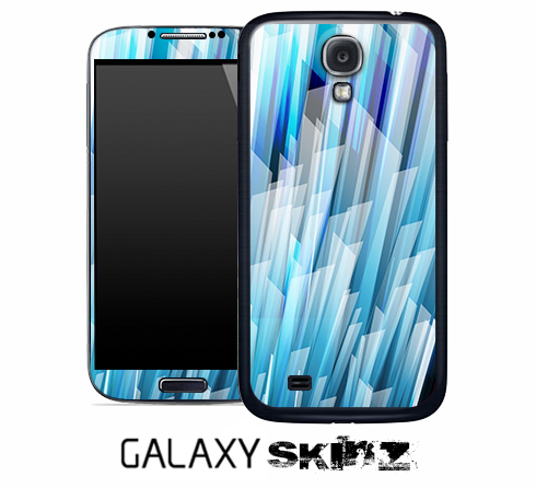 Abstract Blue 3d Pattern Skin for the Galaxy S2, S3 or S4