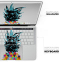 Geo Retro Summer Pineapple v1 - Skin Decal Wrap Kit Compatible with the Apple MacBook Pro, Pro with Touch Bar or Air (11", 12", 13", 15" & 16" - All Versions Available)