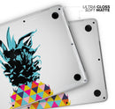 Geo Retro Summer Pineapple v1 - Skin Decal Wrap Kit Compatible with the Apple MacBook Pro, Pro with Touch Bar or Air (11", 12", 13", 15" & 16" - All Versions Available)