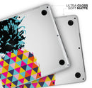Geo Retro Summer Pineapple v1 - Skin Decal Wrap Kit Compatible with the Apple MacBook Pro, Pro with Touch Bar or Air (11", 12", 13", 15" & 16" - All Versions Available)
