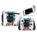 Geo Retro Summer Pineapple v1 // Skin Decal Wrap Kit for Nintendo Switch Console & Dock, Joy-Cons, Pro Controller, Lite, 3DS XL, 2DS XL, DSi, or Wii - Vinyl Skin Wrap for Nintendo Switch 2, OLED, Lite, Pro Controller, Wii & Classic Handhelds