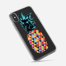 Geo Retro Summer Pineapple v1 - Crystal Clear Hard Case for the iPhone XS MAX, XS & More (ALL AVAILABLE)