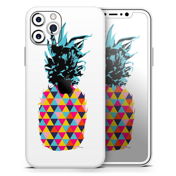Geo Retro Summer Pineapple v1 - Skin-Kit compatible with the Apple iPhone 13, 13 Pro Max, 13 Mini, 13 Pro, iPhone 12, iPhone 11 (All iPhones Available)